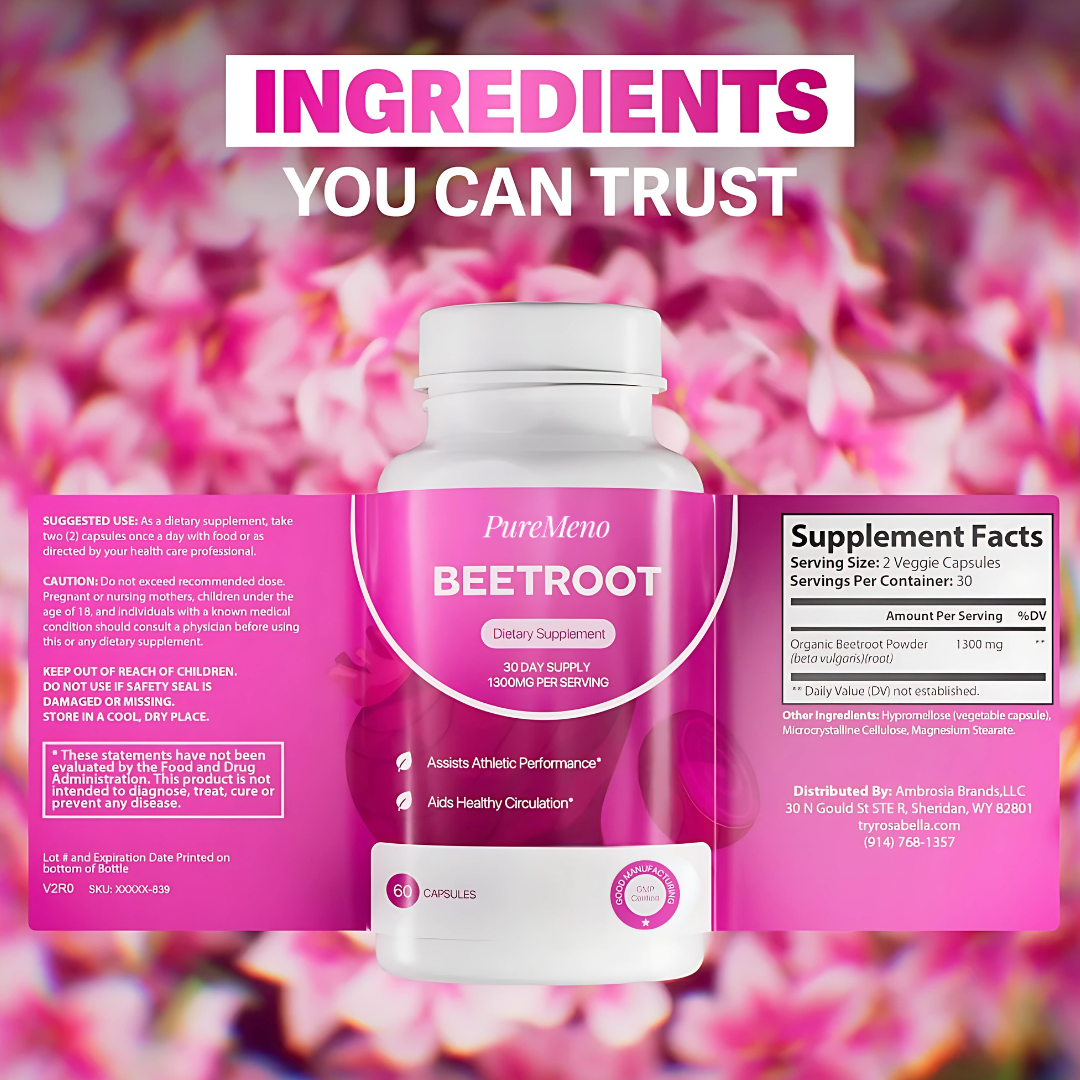 PureMeno Menopause Beetroot Formula