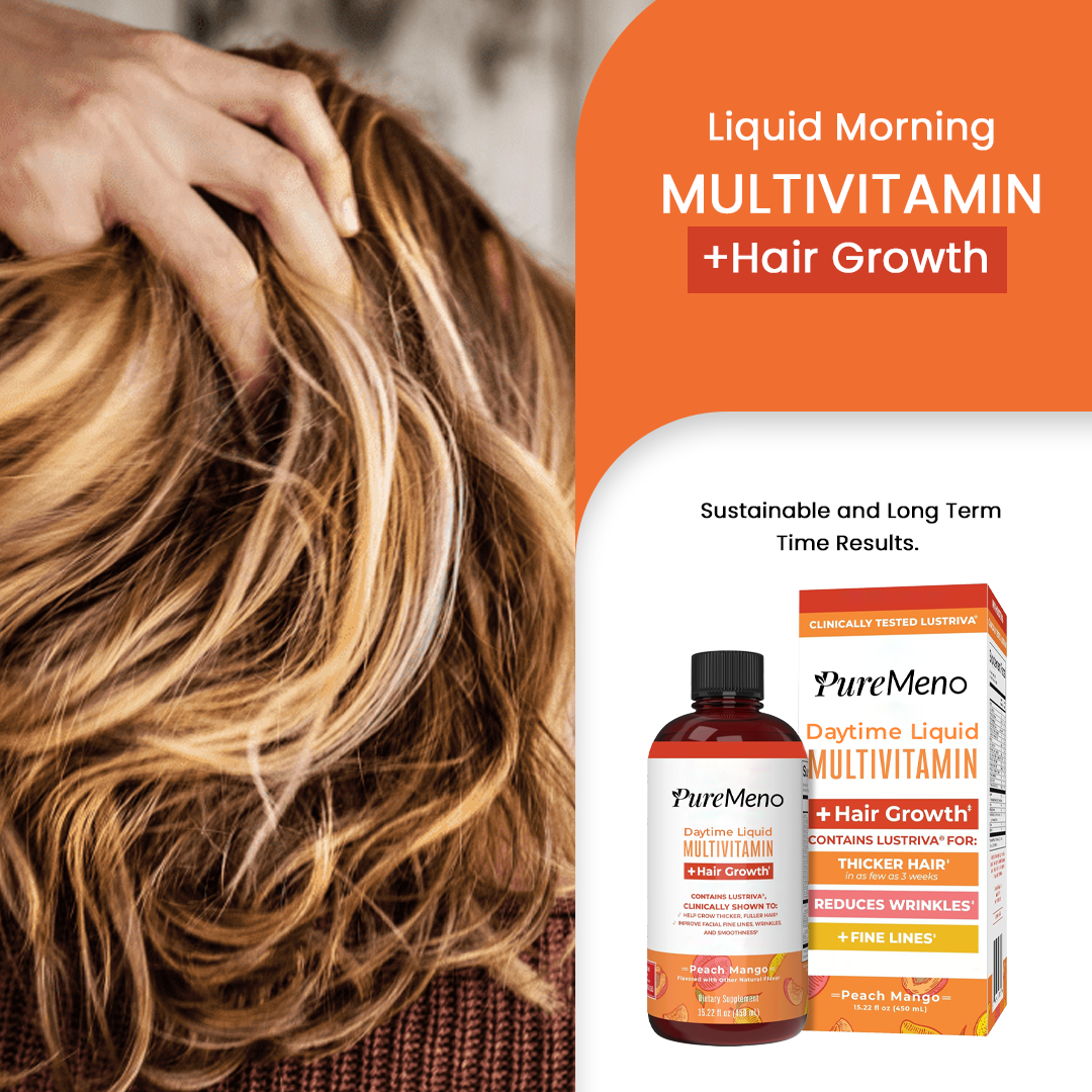 PureMeno Daytime Liquid Multivitamin + Hair Growth