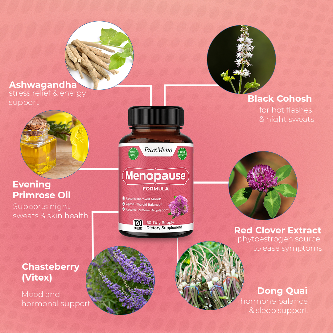 Puremeno Menopause Formula 120 Capsules
