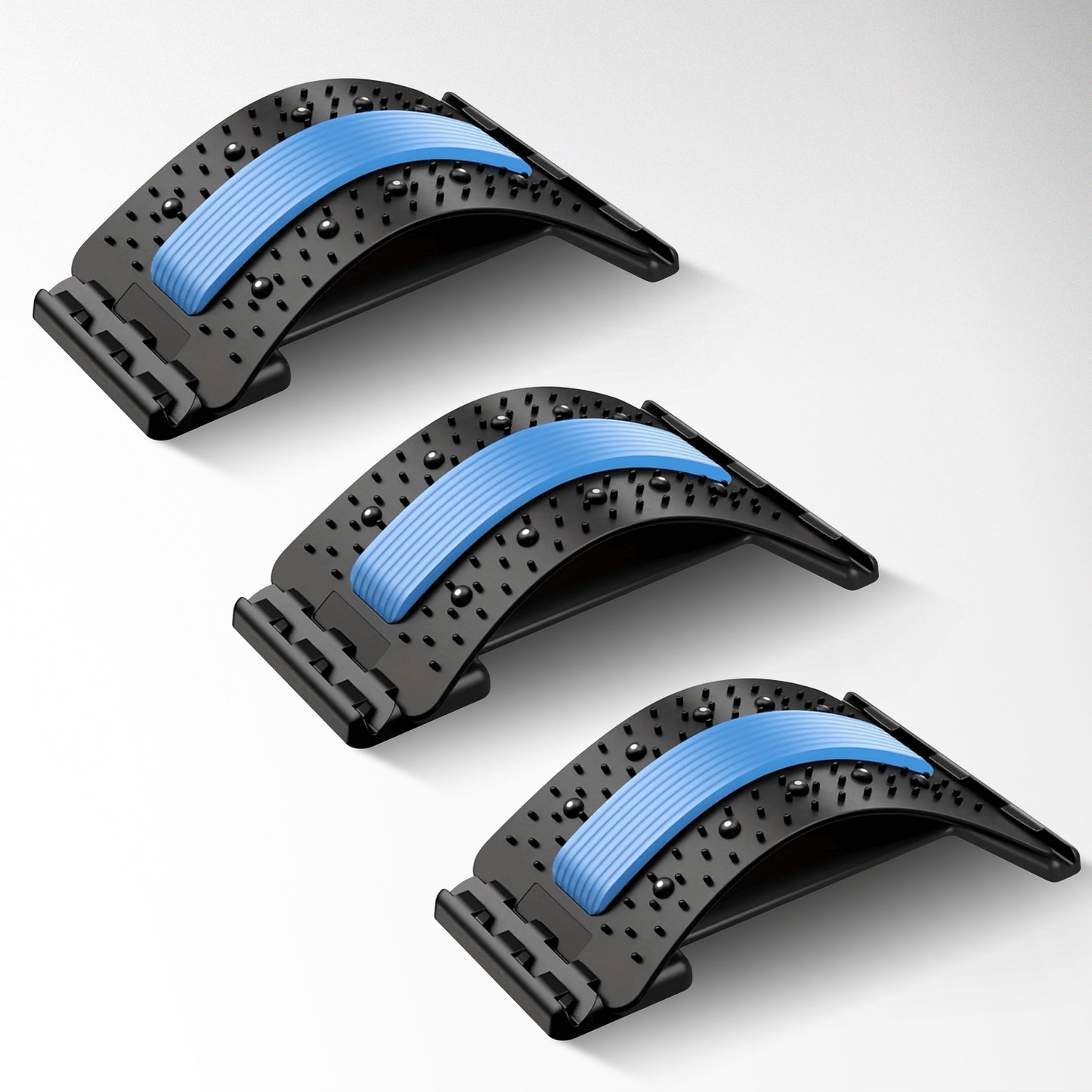 Puremeno Back Stretcher Pain Relief Board – 3-Level Adjustable Lumbar Support & Spine Massager